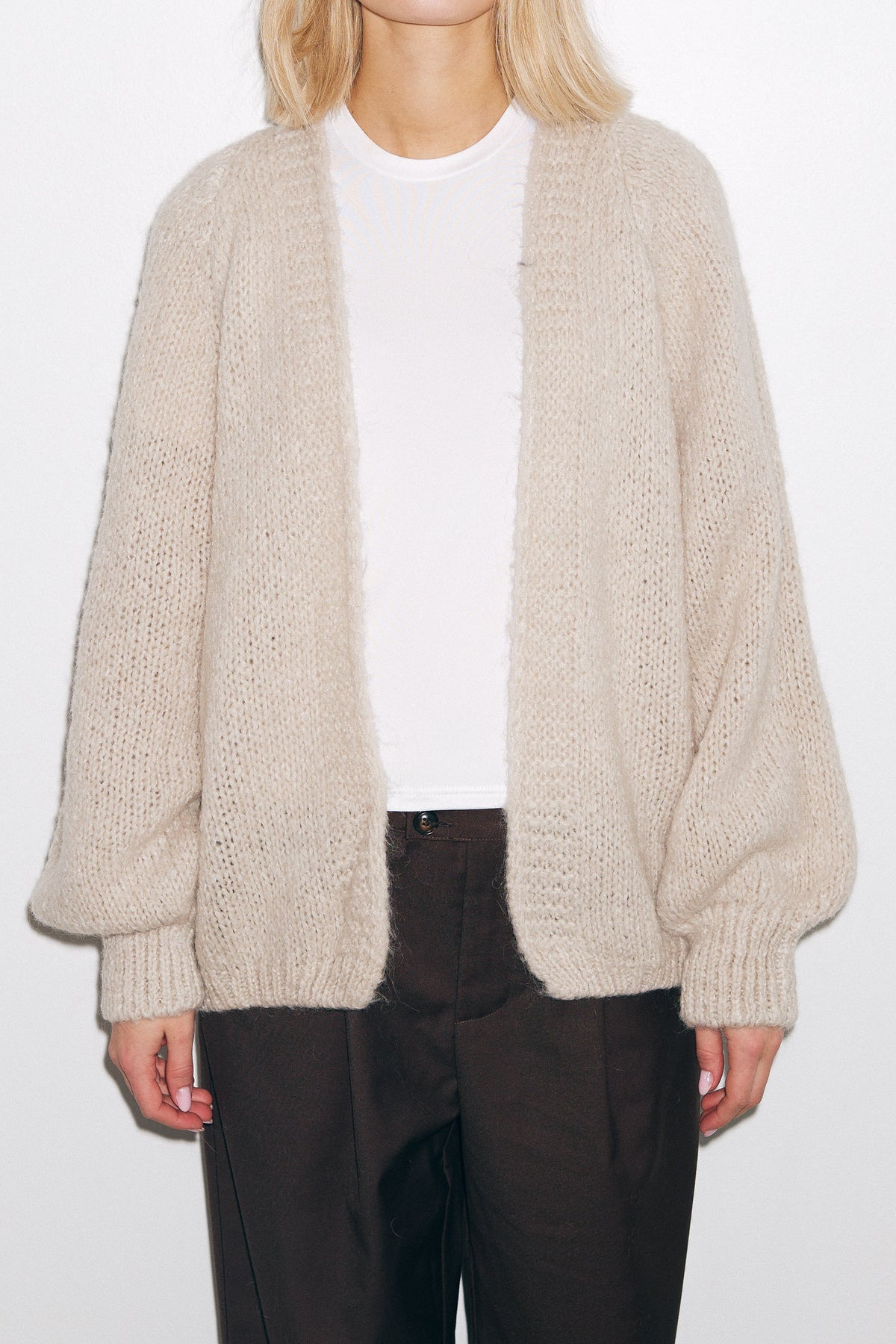 Fora Knit Kofta - Sand