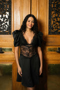Francis Lace Mini Dress - Svart