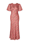 Freja Pouf Sleeve Maxi Dress - Pink Ditsy