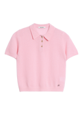 Cashmere Short Sleeve Polo - Rosa