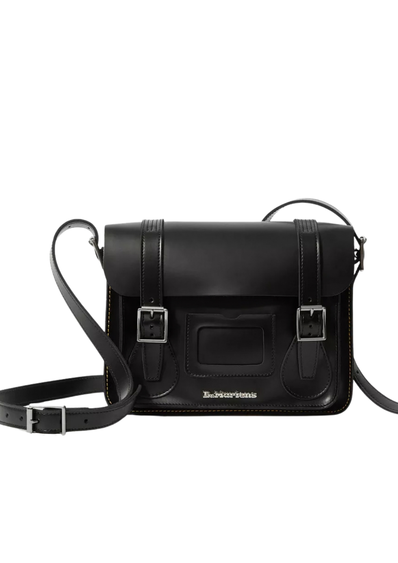 11 Inch Kiev Smooth Leather Satchel - Svart