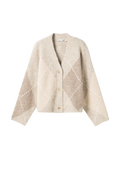 N-Laiana Stickad Kofta - Beige Mix