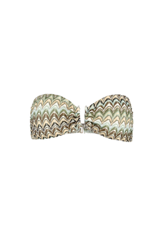 Amber Bandeau Bikini Top - Beetle Green