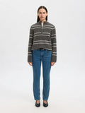 Lulu LS Knit Half Zip - Medium Grey Melange
