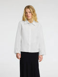 Selected Femme Dahlia LS Broderi Skjorta - Bright White
