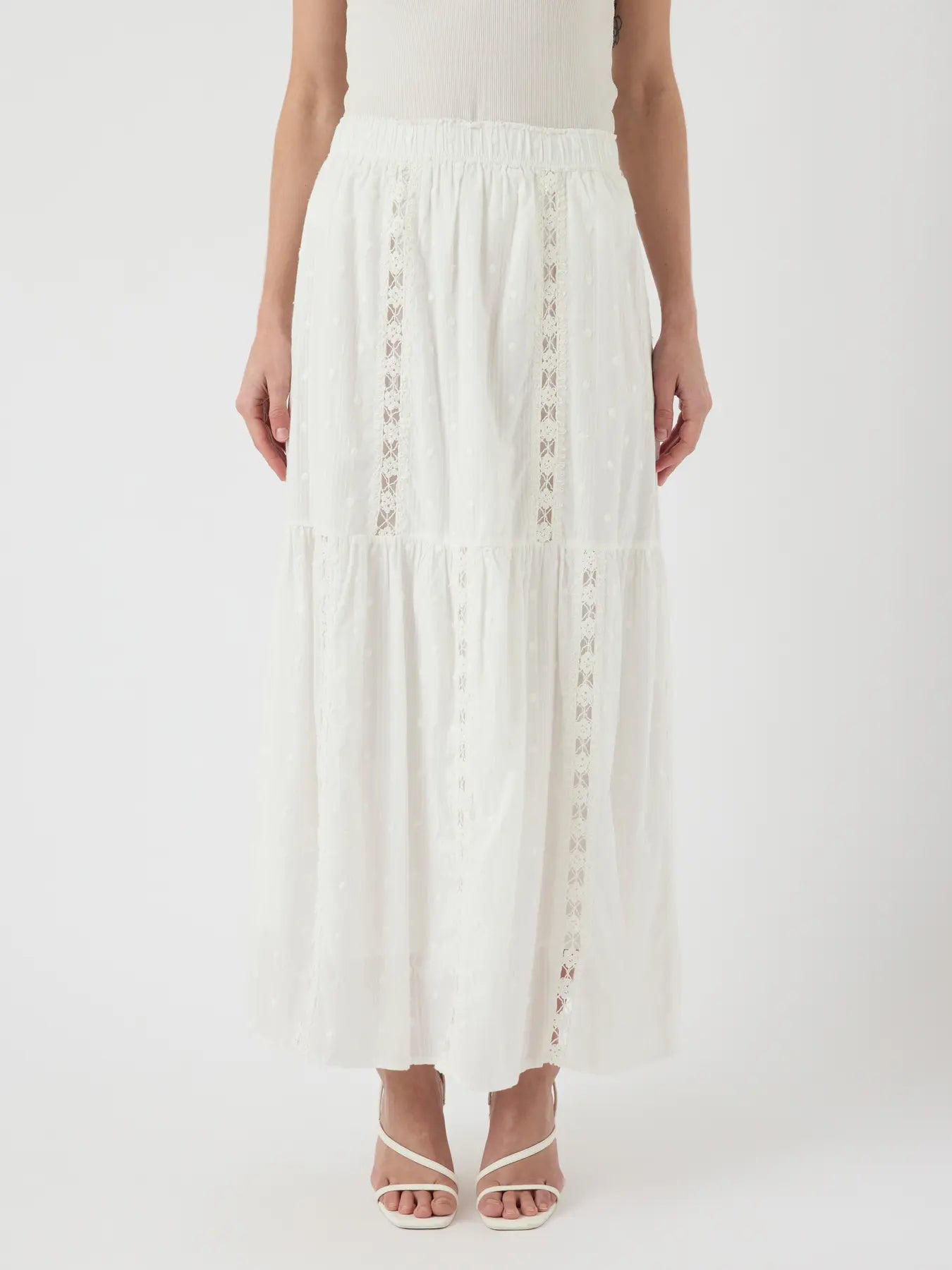 Yasthia Hw Ankle Skirt - Star White