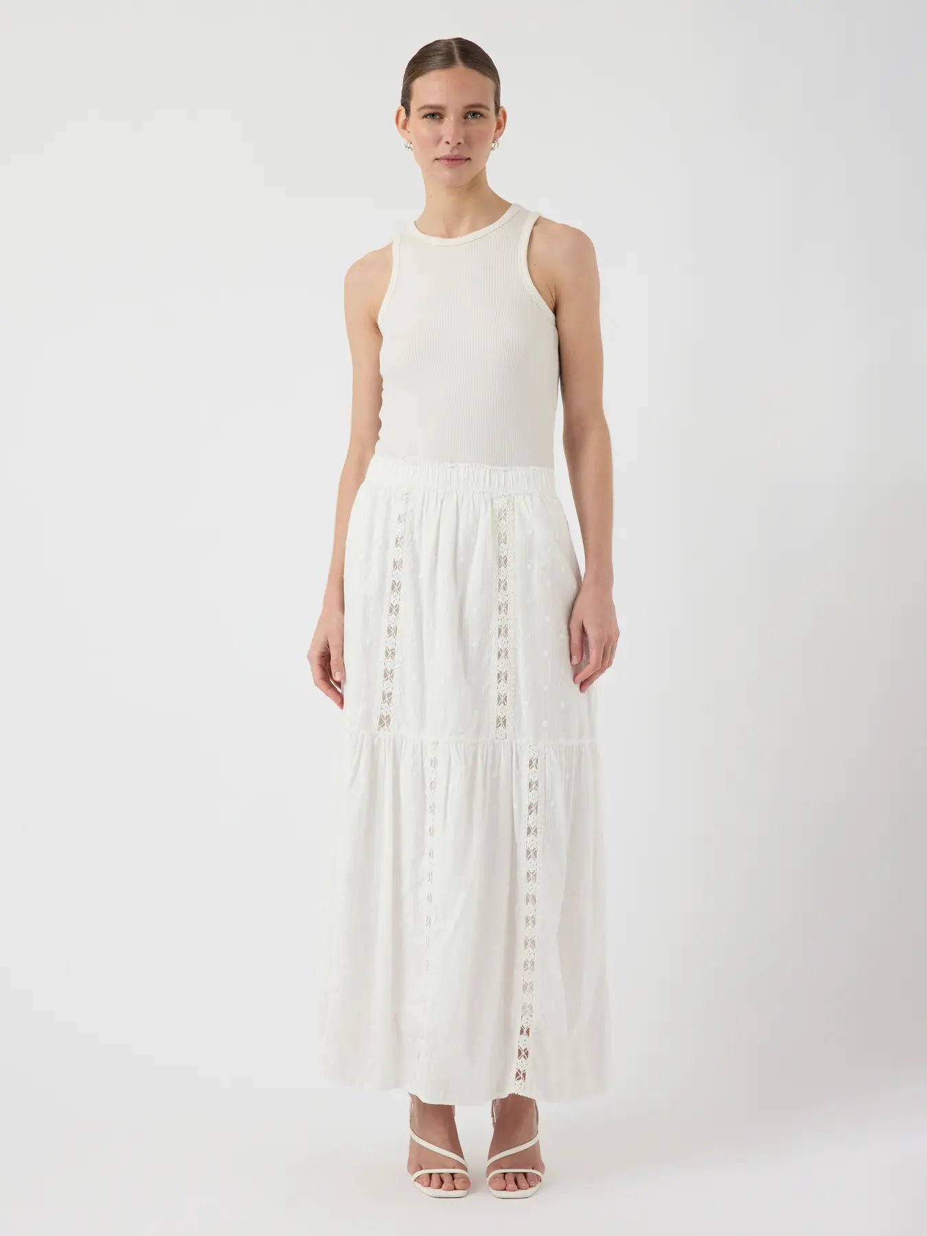 Yasthia Hw Ankle Skirt - Star White