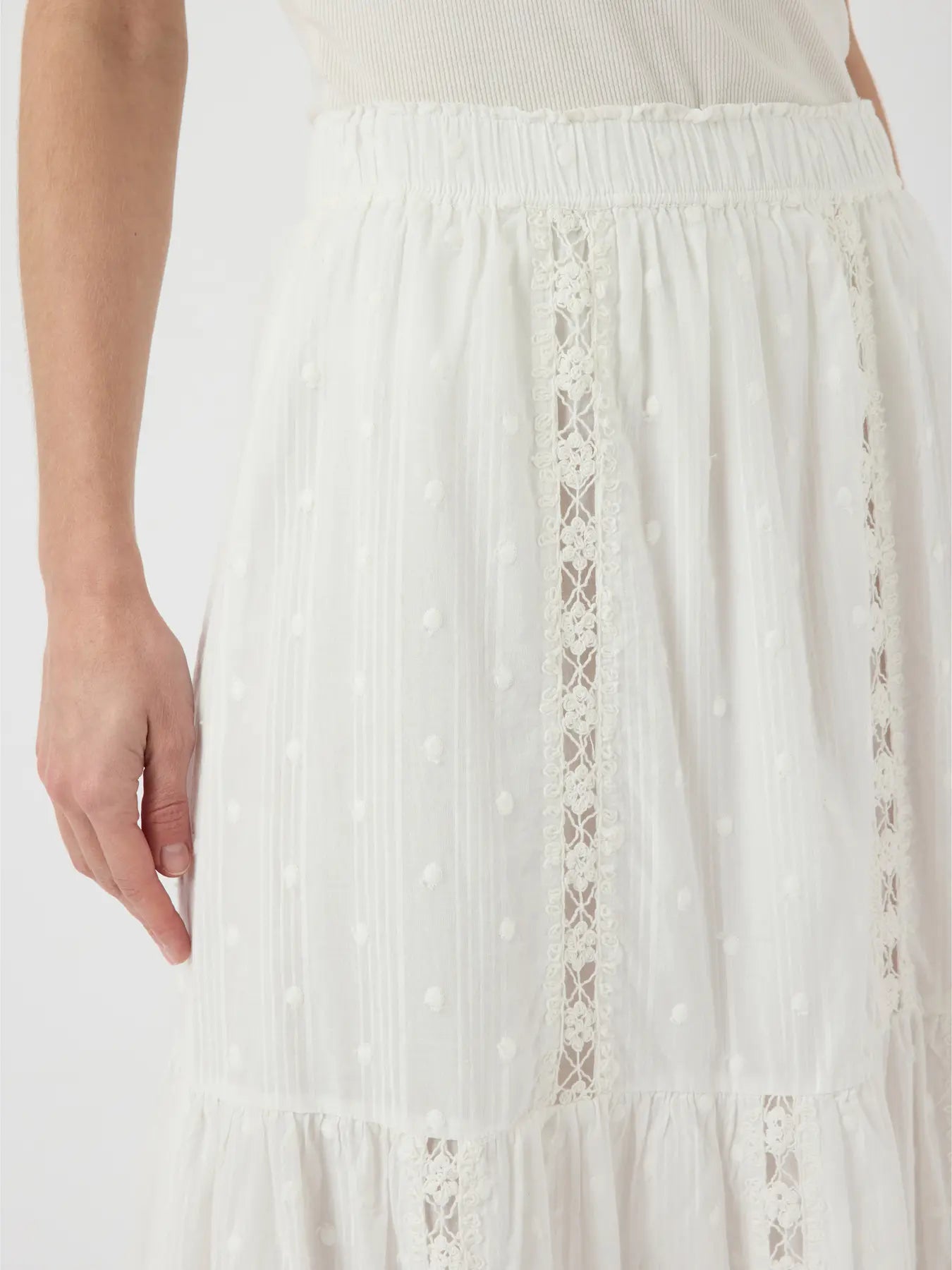 Yasthia Hw Ankle Skirt - Star White