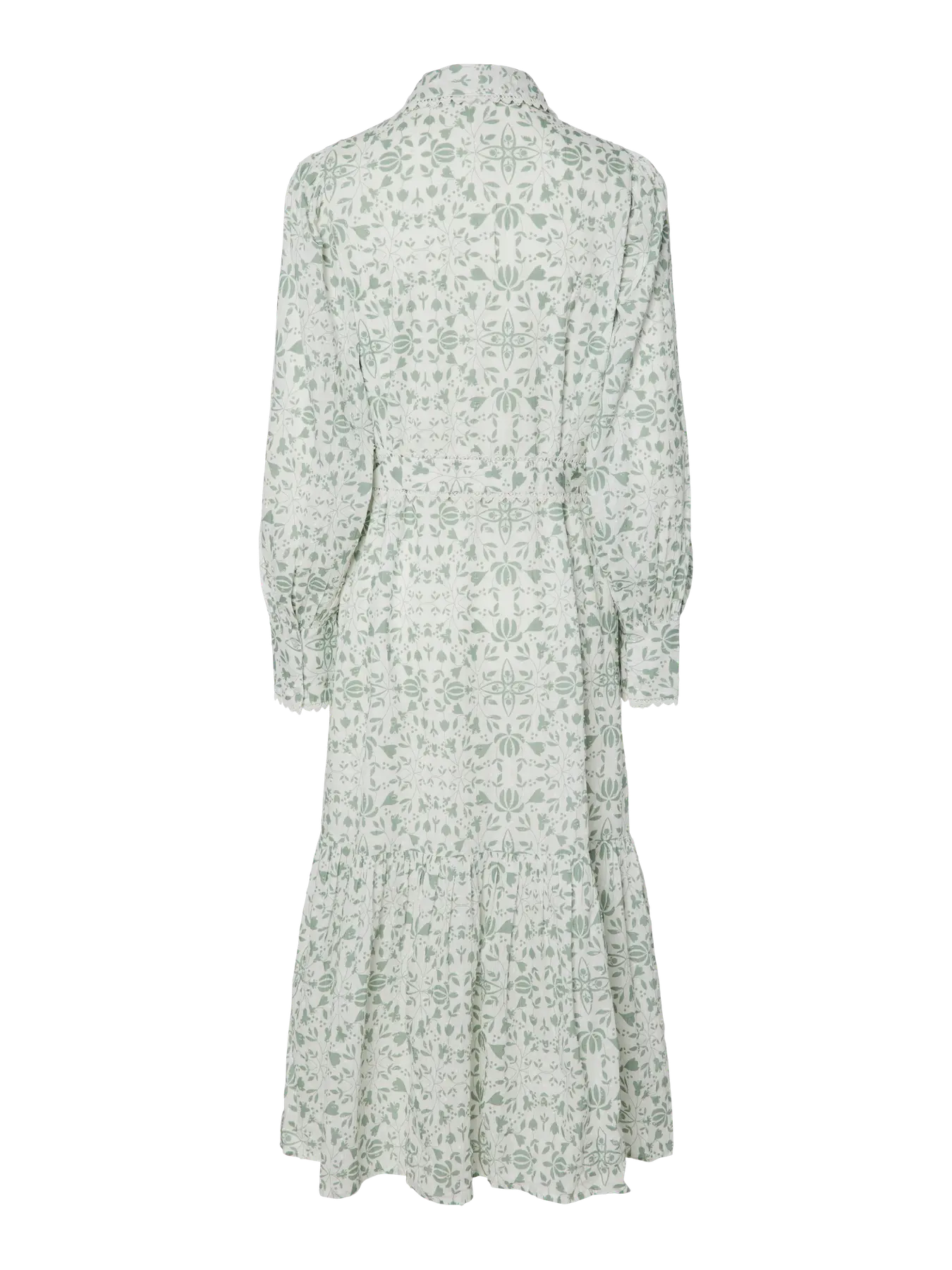 Yasvips Ls Long Shirt Dress - Iceberg Green Vips Print