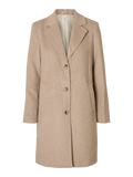 Sasja Wool Blend Coat - Sandshell Melange