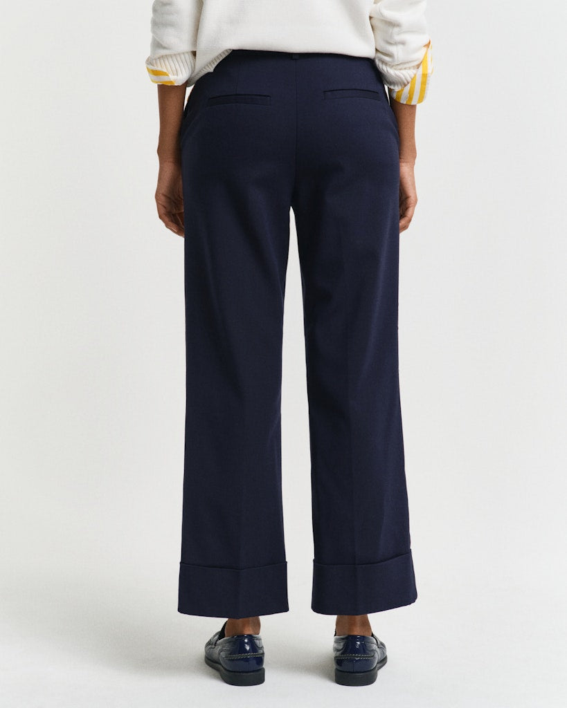 Turn-Up Crease Pants - Evening Blue