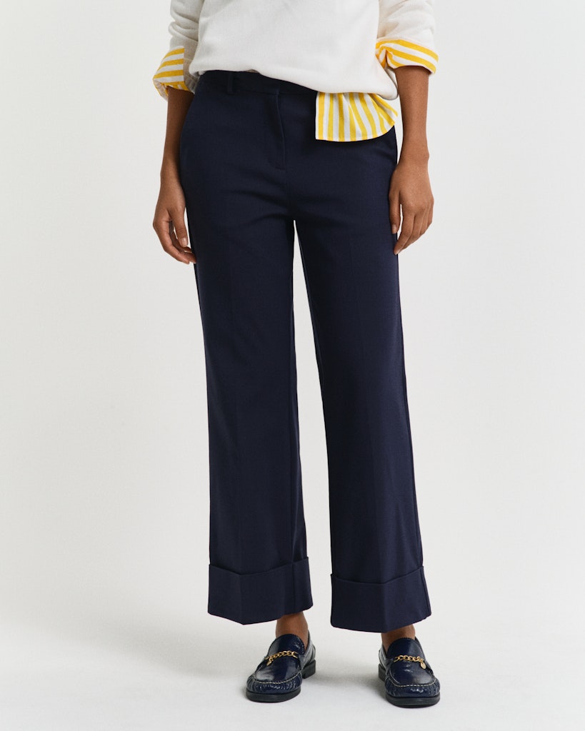 Turn-Up Crease Pants - Evening Blue