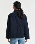 Kort bomullscarcoat - Evening Blue