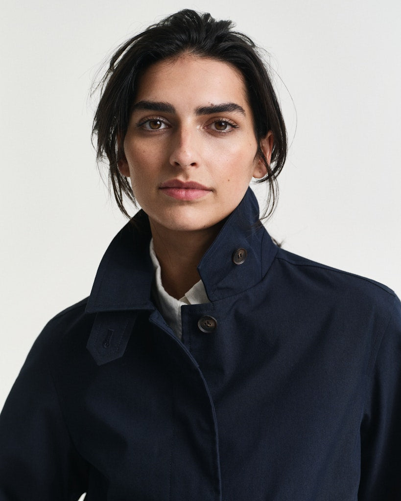 Kort bomullscarcoat - Evening Blue
