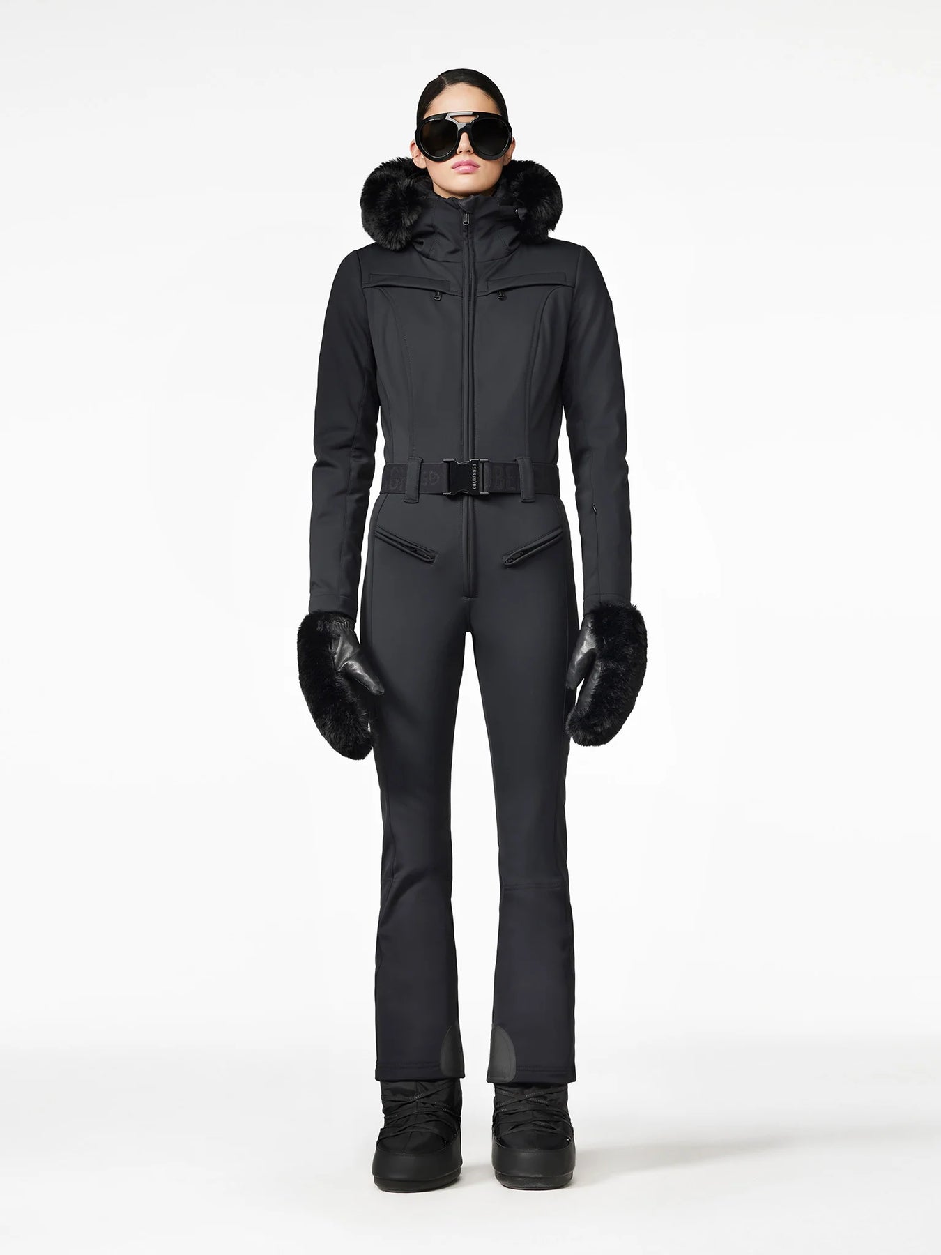 Parry Ski Jumpsuit Faux Border - Svart
