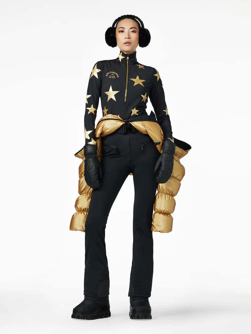 Galactique Ski Pully - Black/Gold