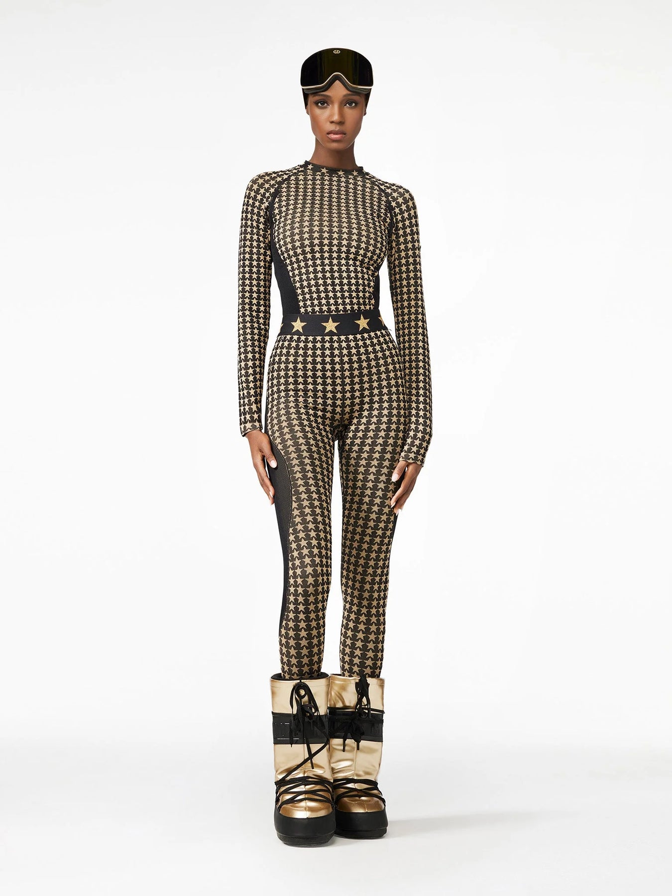 Goldbergh Starlet Baselayer Long Sleeve - Svart/Toffee