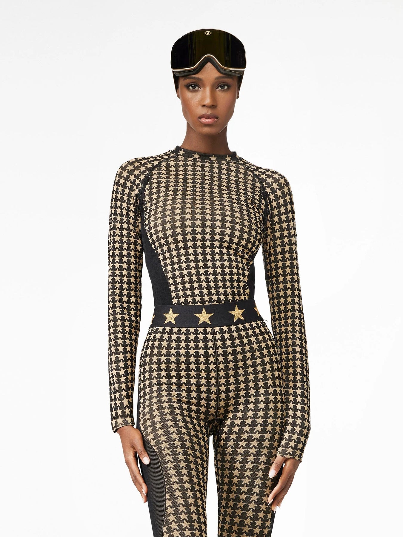 Goldbergh Starlet Baselayer Long Sleeve - Svart/Toffee