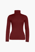 Mira Long Sleeve Knit Sweater - Vino Rosso