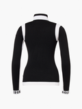 Noemi Long Sleeve Knit Sweater - Svart