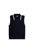 Ramona Stickad Pikétröja - JL Navy
