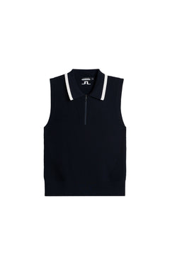 Ramona Knitted Polo Shirt - Jl Navy