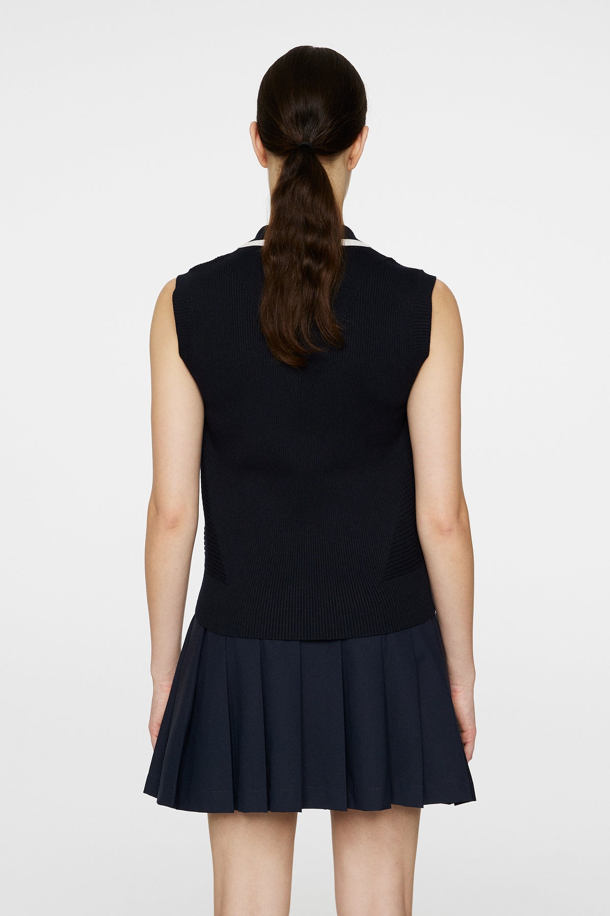 Ramona Stickad Pikétröja - JL Navy