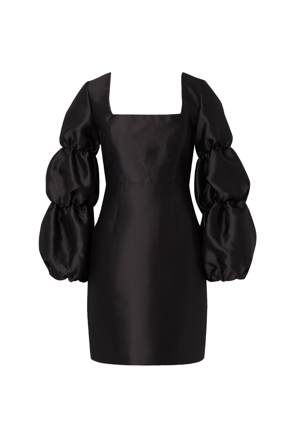 Georgia Double Pouf Sleeve Mini Dress - Svart
