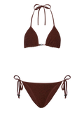 Gina Beaded Bikini - Metallic Chocolate