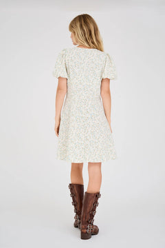 Gino Dress - Pale Mint/Off White