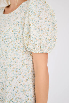 Gino Dress - Pale Mint/Off White