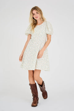 Gino Dress - Pale Mint/Off White