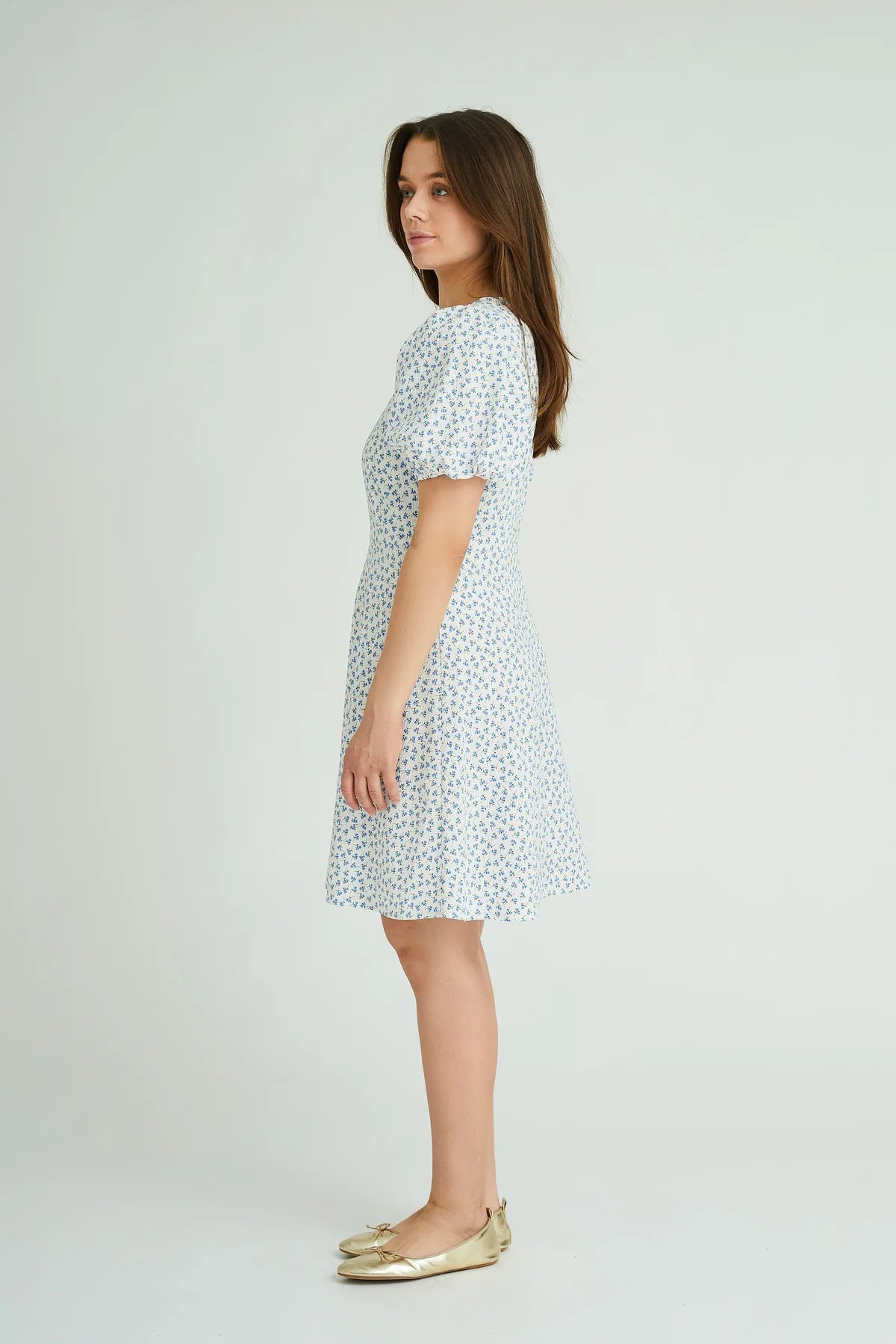 Gino Dress - White/Blue