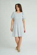 Gino Dress - White/Blue
