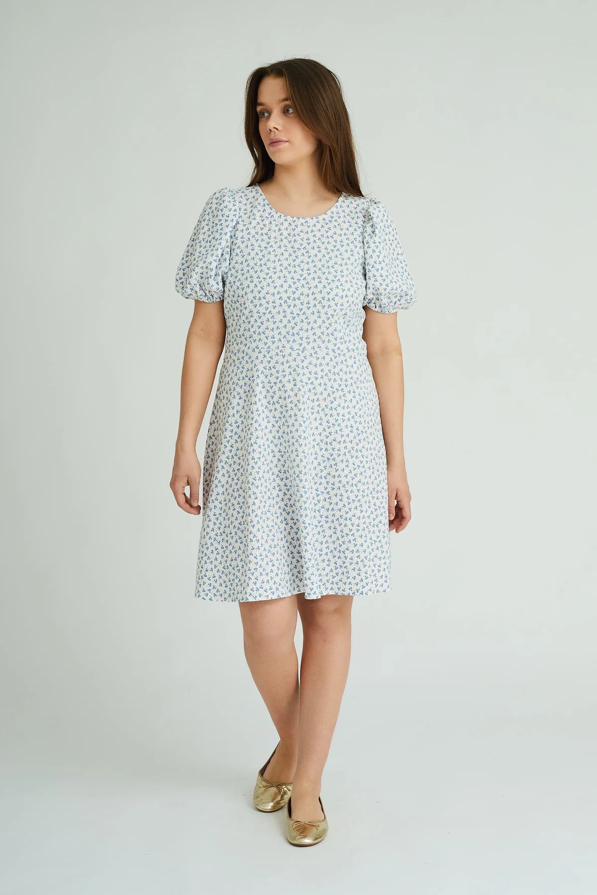 Gino Dress - White/Blue