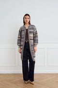 Noella Gio Stickad Kofta - Light Grey Mix