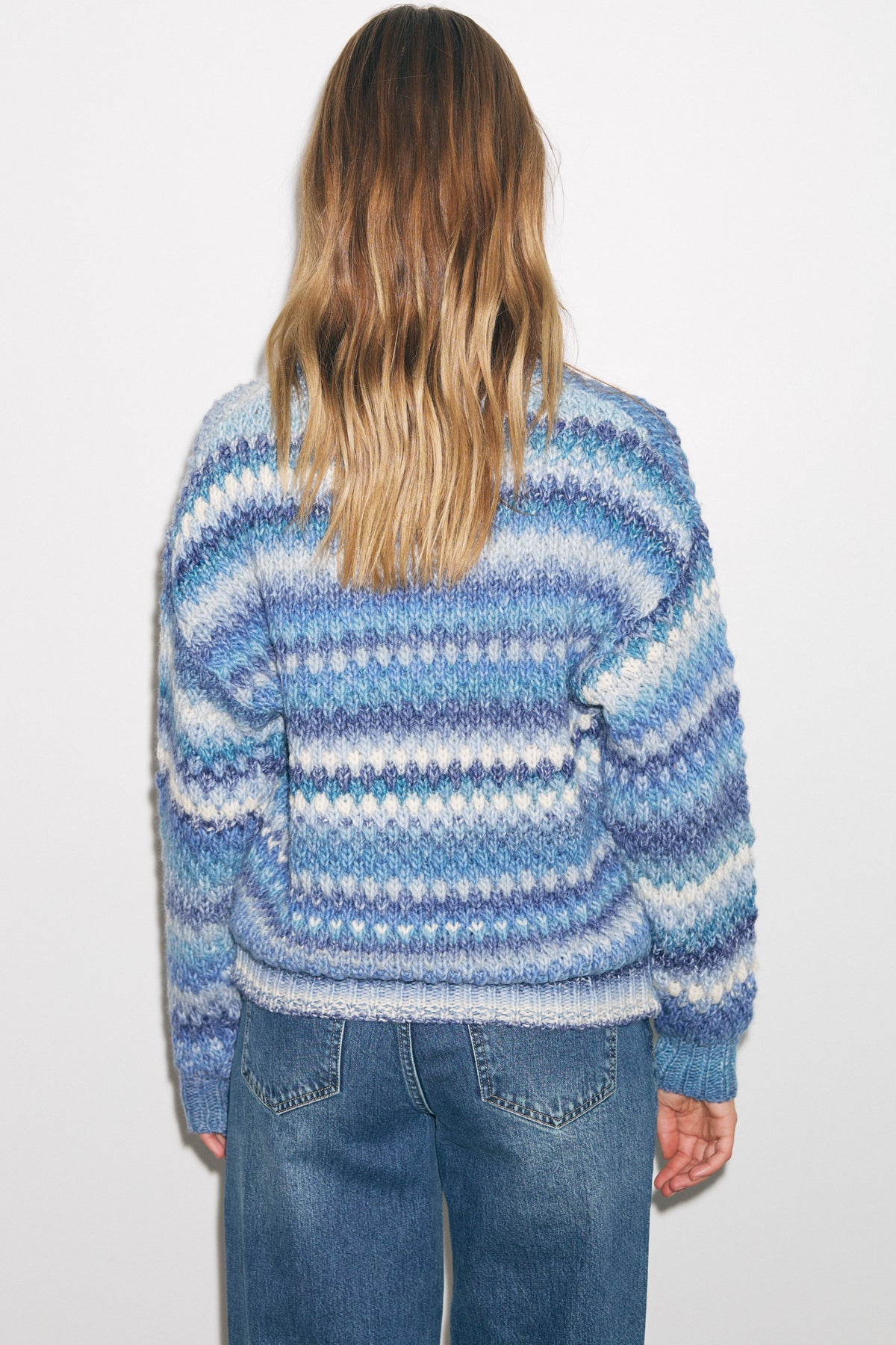 Gio Knit Sweater - Sky Mix