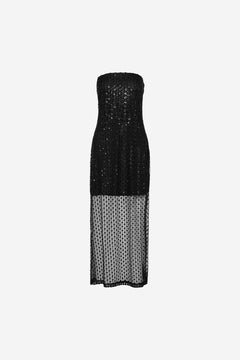Giovanna Beaded Dress - Black