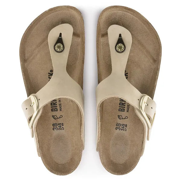 Gizeh Big Buckle Nubuck Leather Regular - Sandcastle