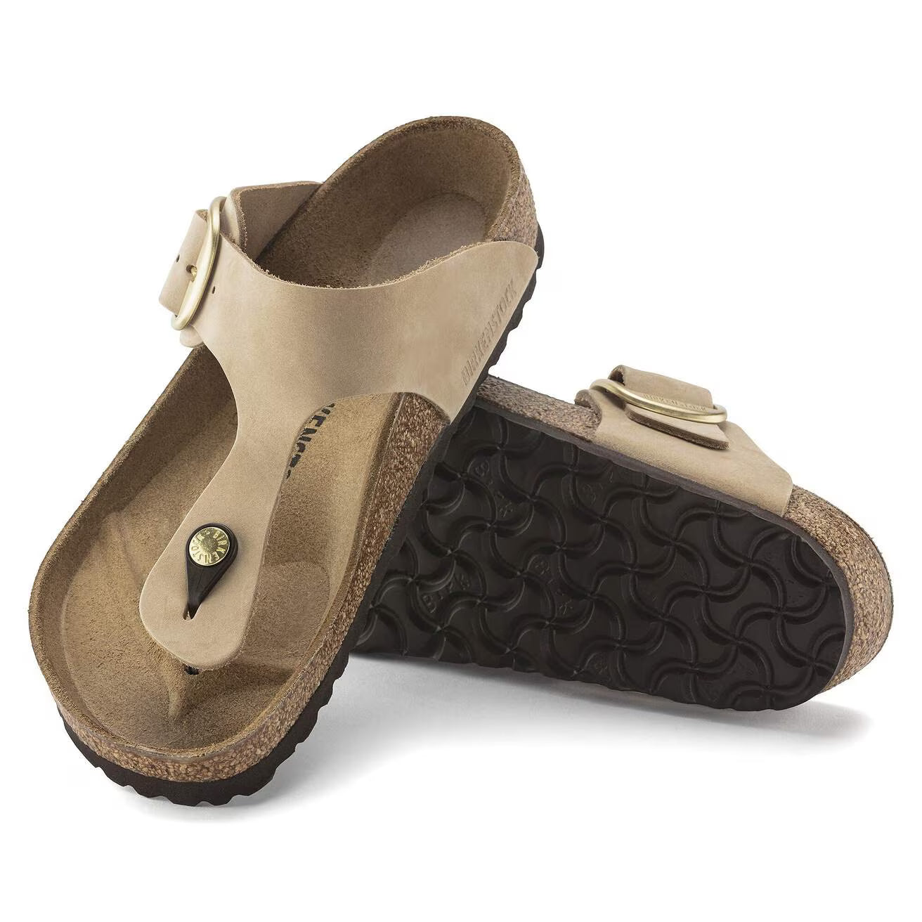 Gizeh Big Buckle Nubuck Leather Regular - Sandcastle