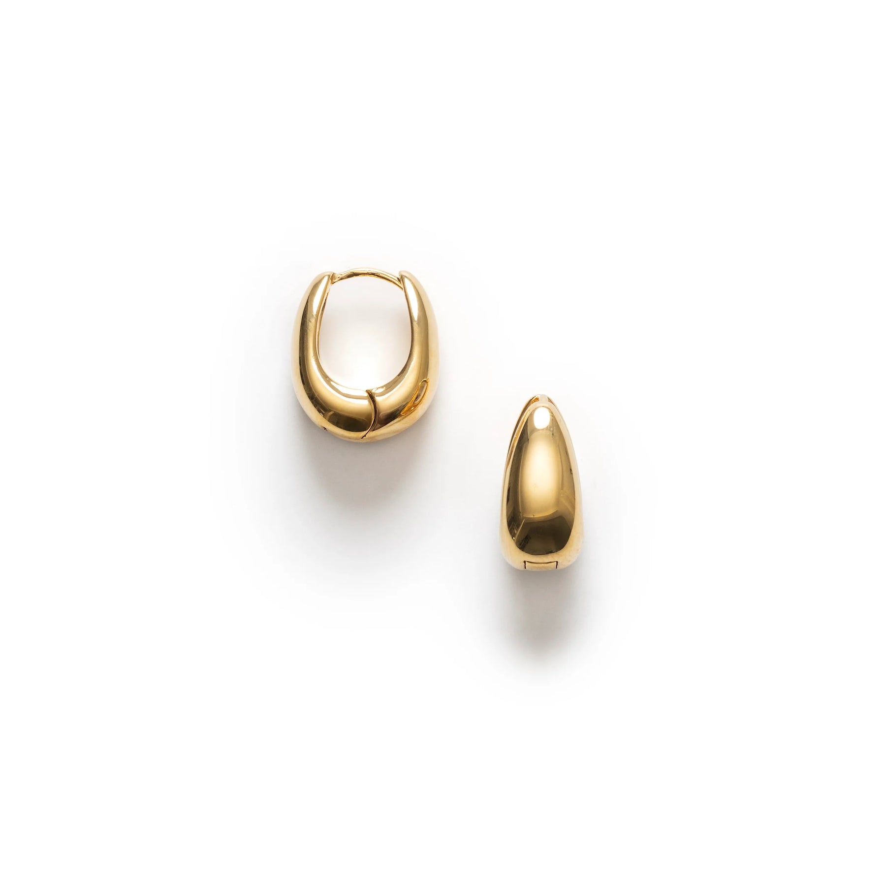 Golden Curve Hoops Petit - Guld