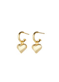 Golden Heart Earrings - Gold