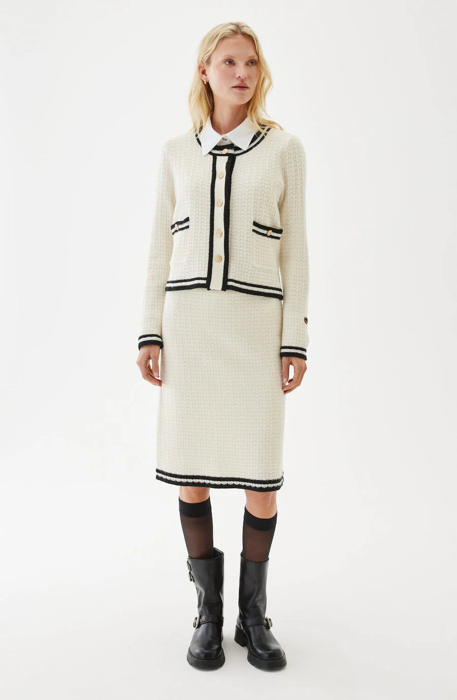 Gweneth Jacket - Ecru/Black