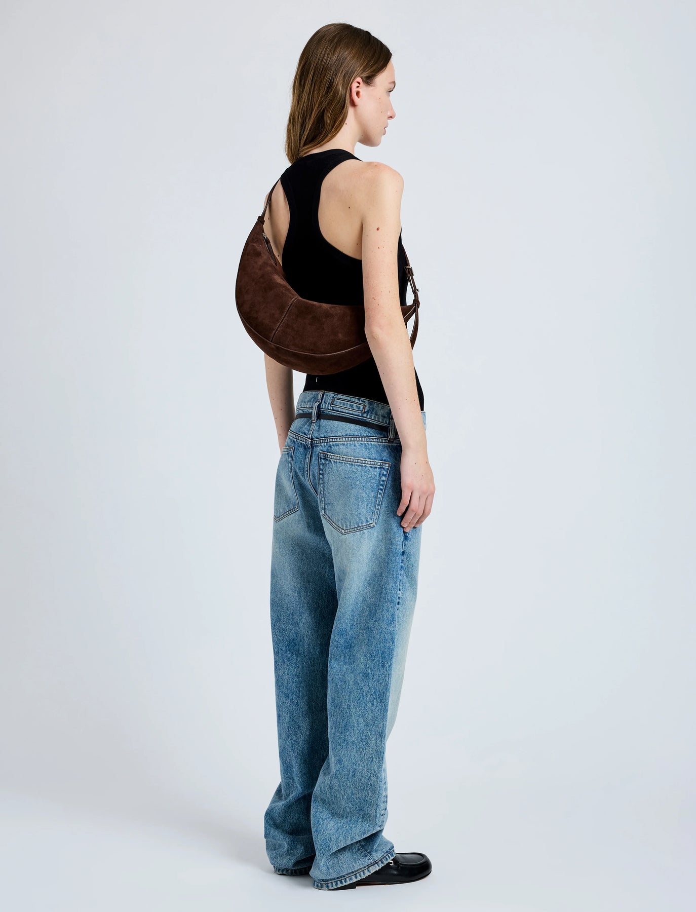 Slide Bag Soft Suede - Chocolate