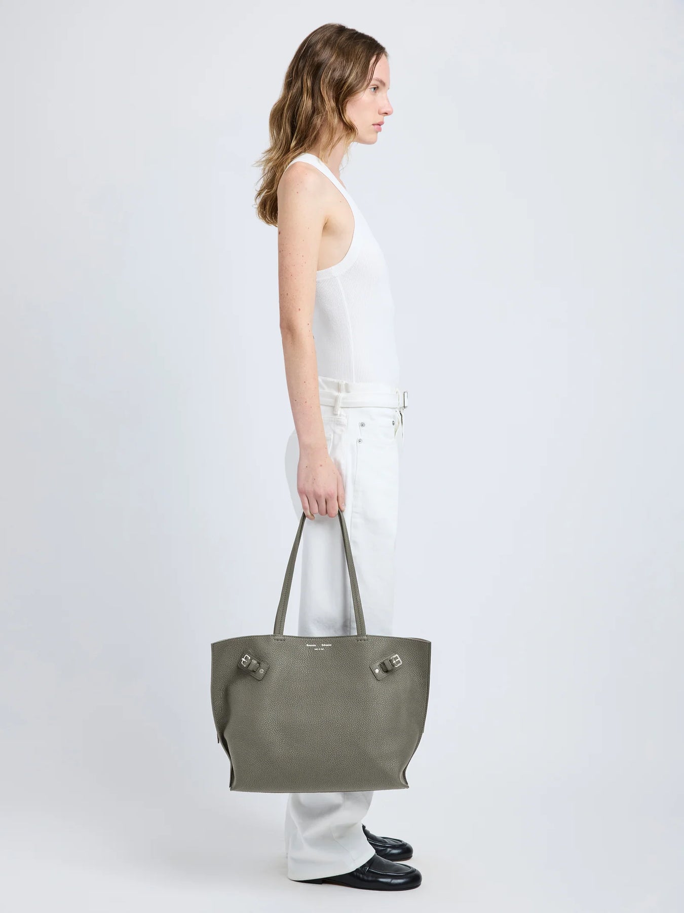 Days Tote In Pebbled Calf Skin - Slate