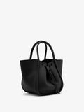 Small Ruched Tote Soft Pebbled Calf - Black