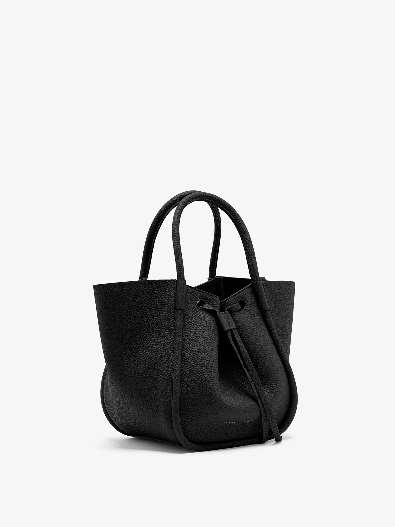 Small Ruched Tote Soft Pebbled Calf - Black