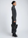 Small Ruched Tote Soft Pebbled Calf - Black