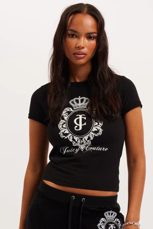 Heritage Crest Fitted T-Shirt - Black