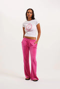 Caisa Ultra Low Rise Pants - Nostalgia Pink